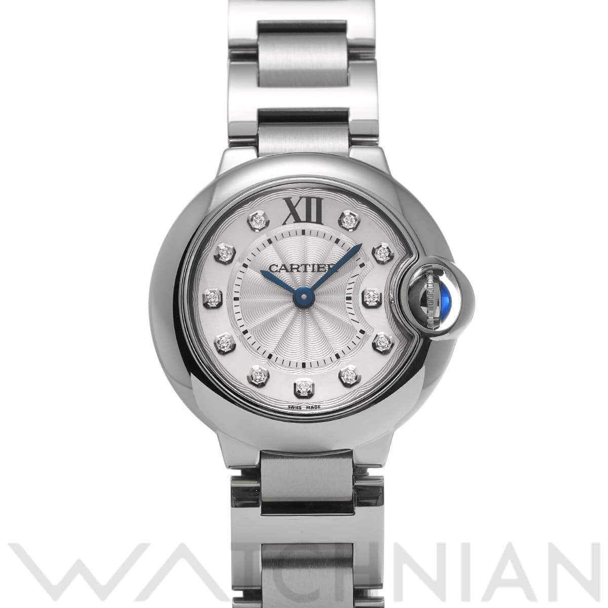 カルティエ バロンブルー ドゥ カルティエ WE902073 シルバー/ダイヤモンド レディース 時計 【中古】【wristwatch】