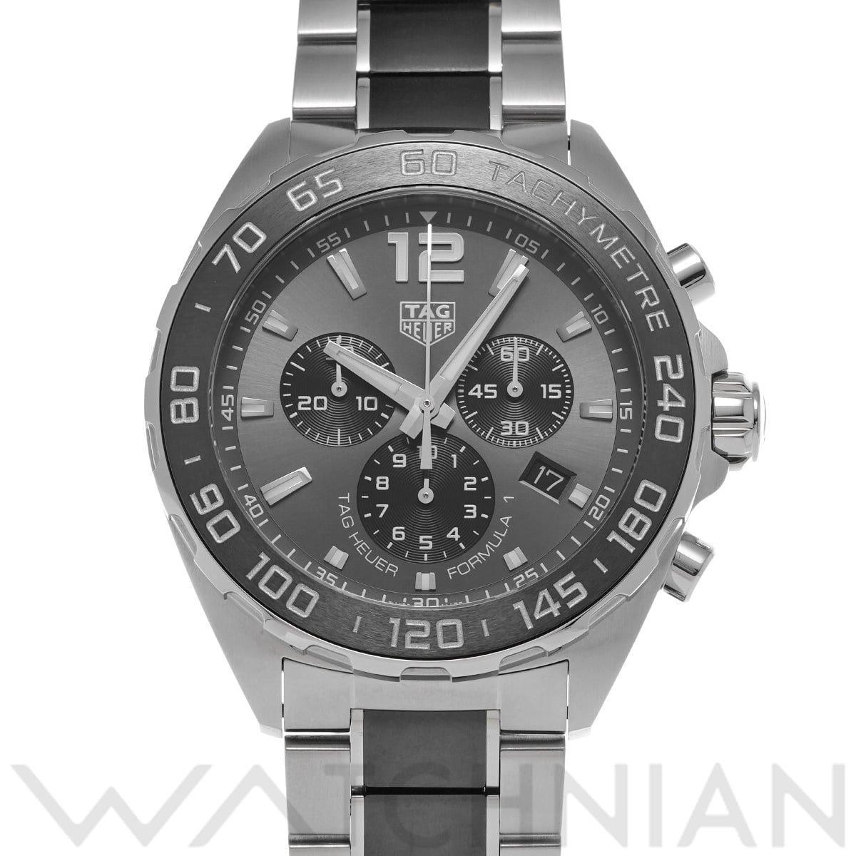 タグ ホイヤー フォーミュラ1 クォーツ クロノグラフ CAZ1011.BA0843 グレー/ブラック メンズ 時計 【中古】【wristwatch】