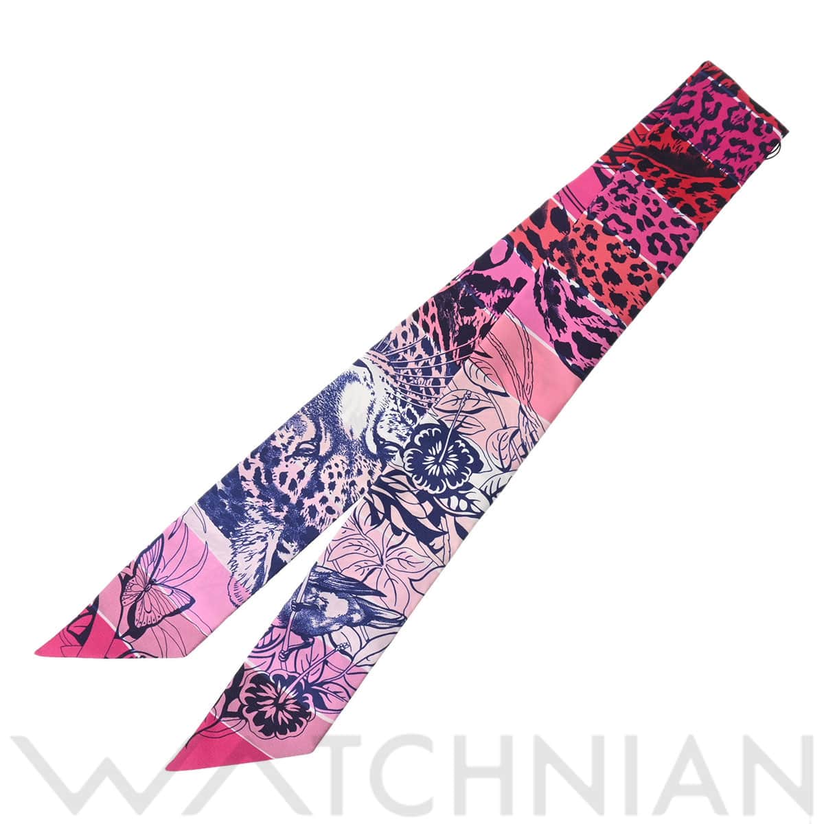エルメス ツイリー JUNGLE LOVE RAINBOW  ピンク 063778S シルク100％ レディース 【新品】【other】