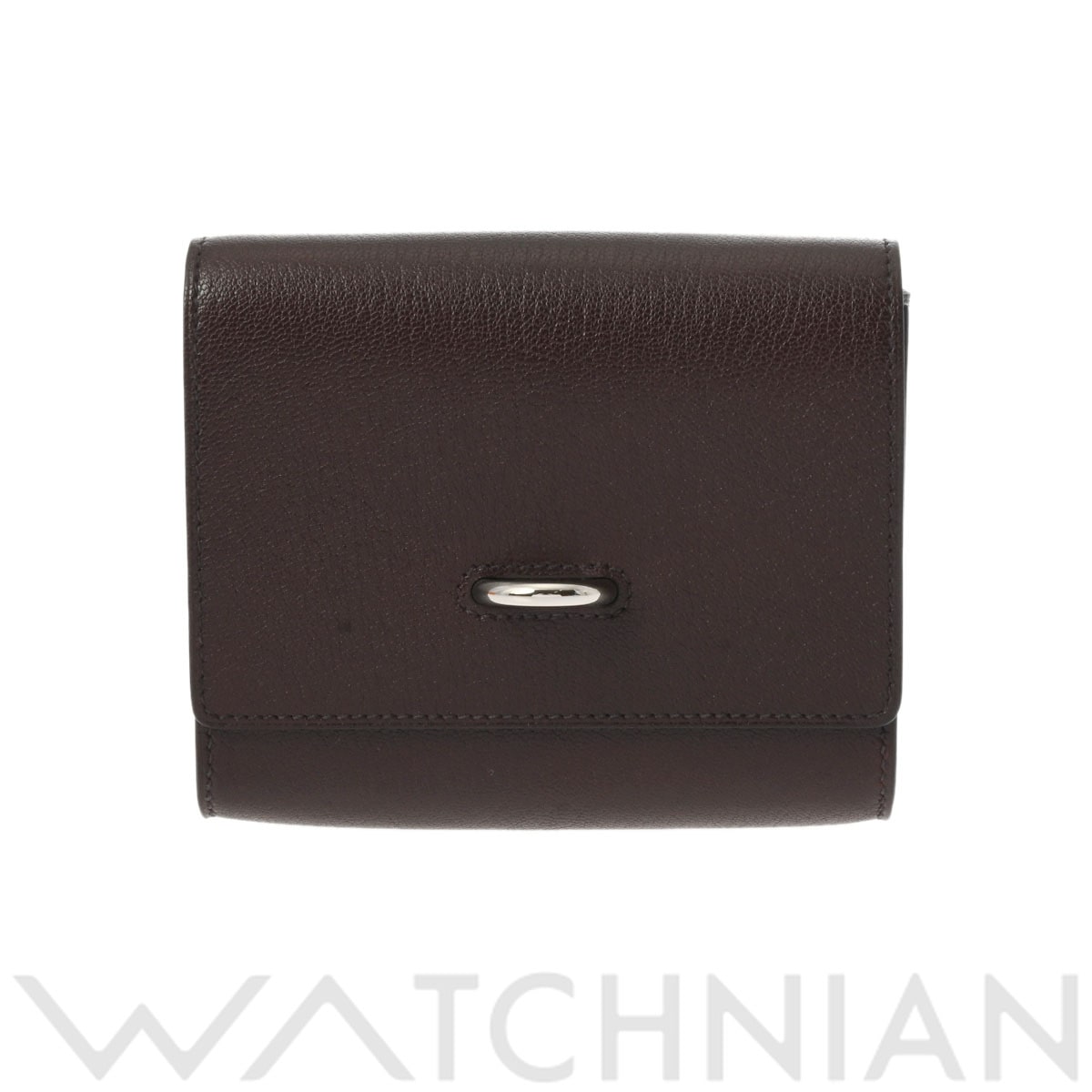 エルメス シェーヌダンクル コンパクト ルージュセリエ シェーブル ユニセックス 財布 【中古】【purse】