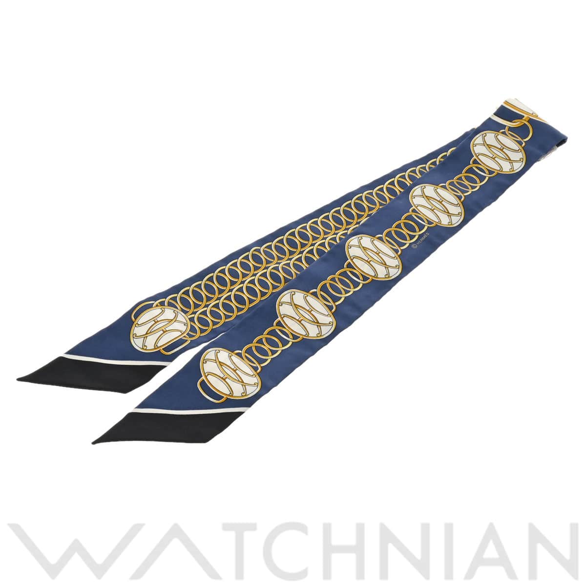 エルメス ツイリー LIFE PROFILE ネイビー 063777S シルク100％ レディース 【新品】【other】