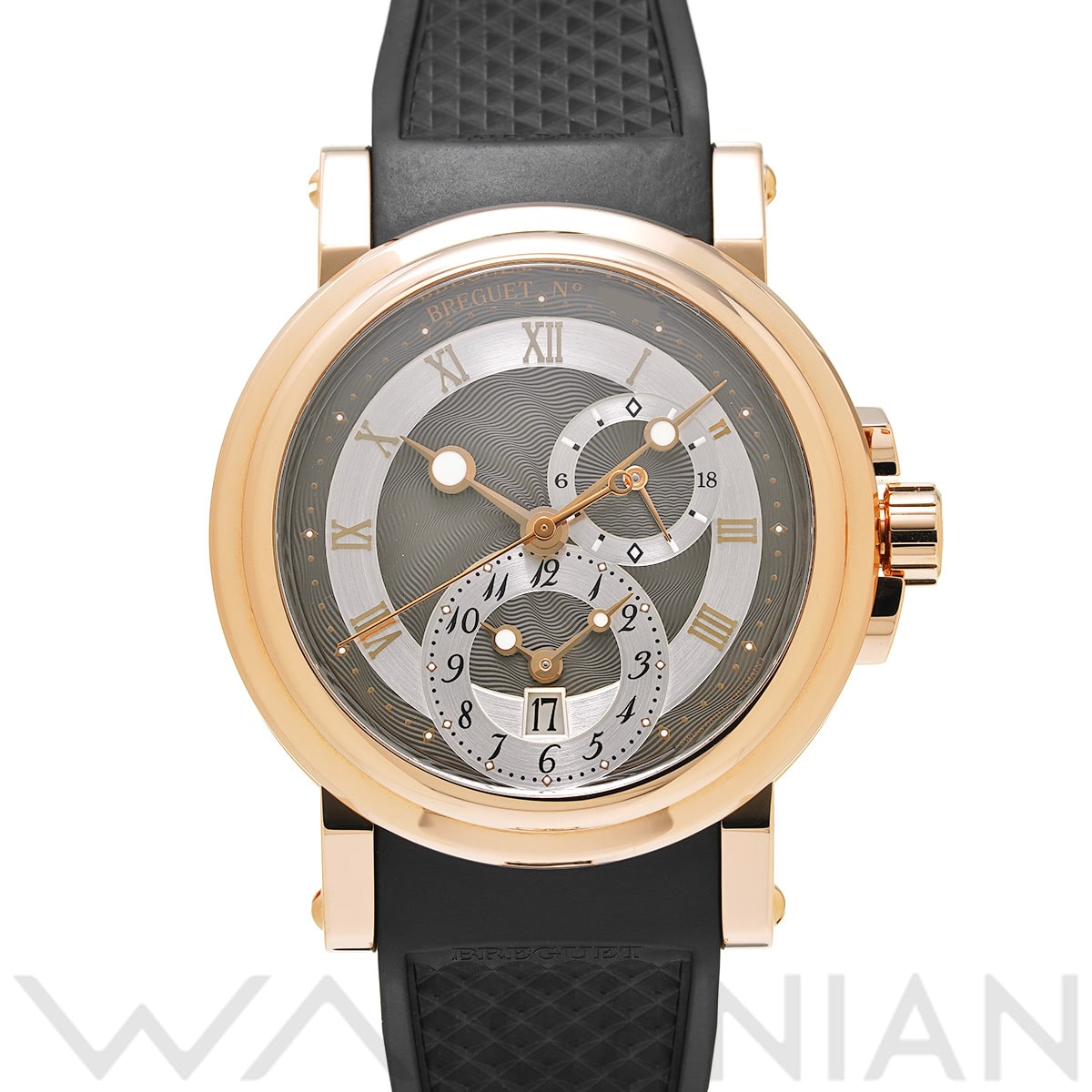 ブレゲ マリーン GMT 5857BR/Z2/5ZU グレー/シルバー メンズ 時計 【中古】【wristwatch】