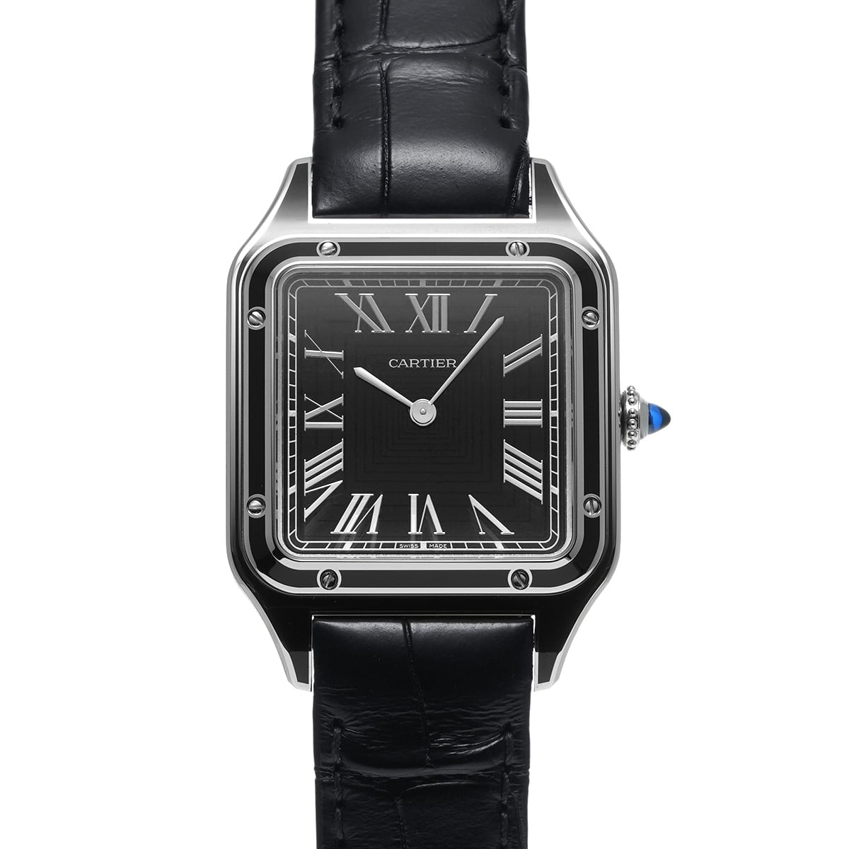 カルティエ サントス デュモン LM WSSA0046 ブラック メンズ 時計 【中古】【wristwatch】