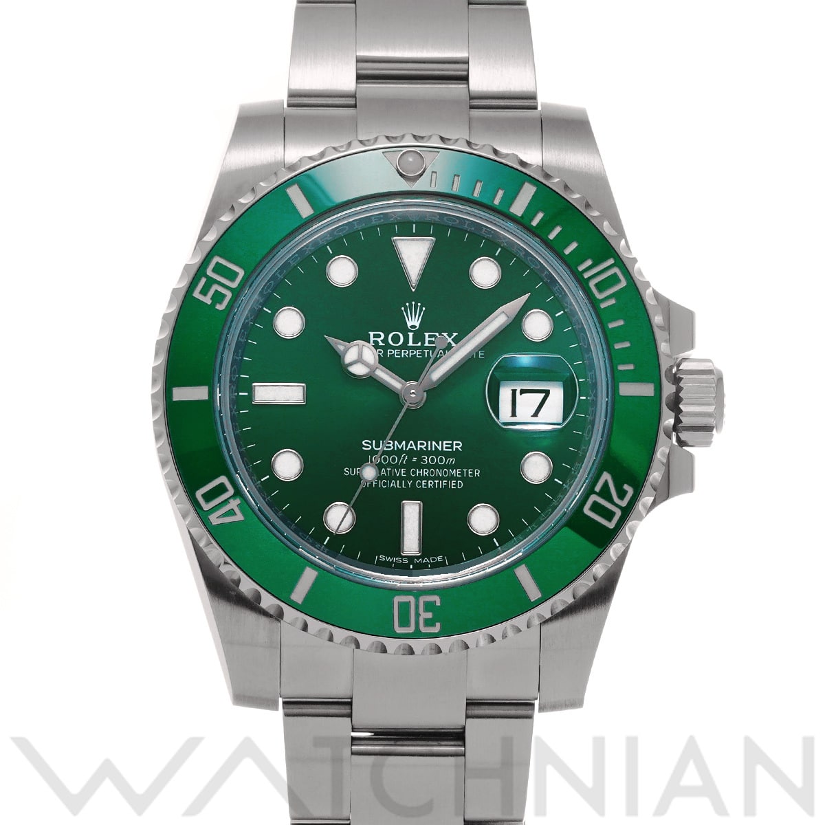 ロレックス サブマリーナ デイト 116610LV グリーン メンズ 時計 【中古】【wristwatch】