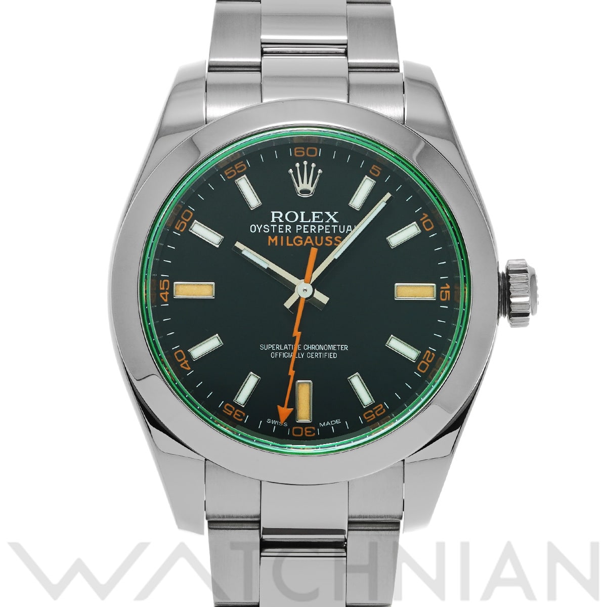 ロレックス ミルガウス 116400GV インテンスブラック メンズ 時計 【中古】【wristwatch】