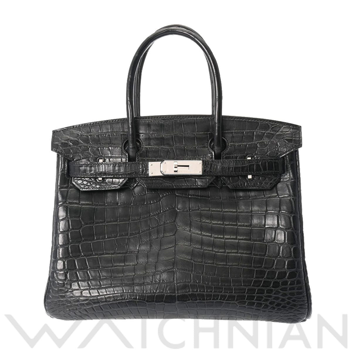 エルメス バーキン 30 ブラック/パラジウム金具 ニロティカスマット レディース バッグ 【中古】【bag】