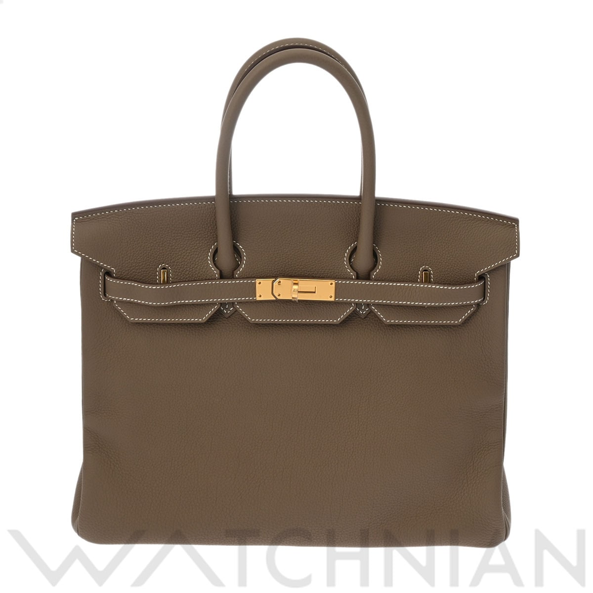 エルメス バーキン 35 エトゥープ/ゴールド金具 トゴ ユニセックス バッグ 【中古】【bag】