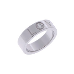 カルティエ ラブリング #49 クリスマス限定 シルバー K18ホワイトゴールド WG レディース ジュエリー 【中古】【jewelry】