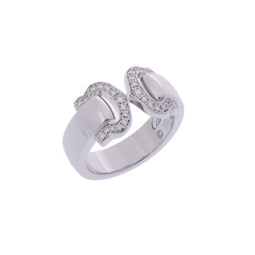 カルティエ 2Cブークルセリング #49 シルバー B4071049 K18ホワイトゴールド WG レディース ジュエリー 【中古】【jewelry】