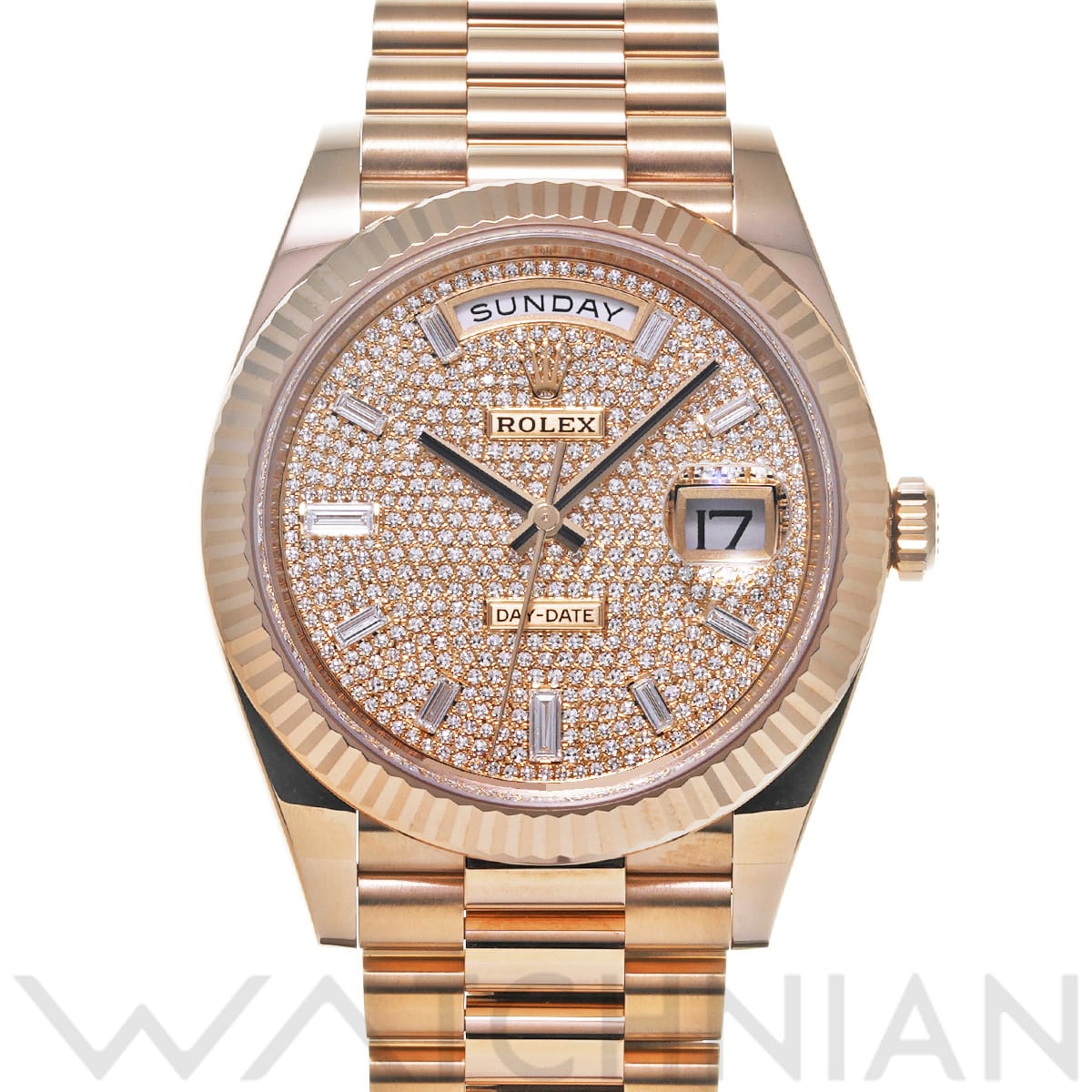 ロレックス デイデイト 40 228235A パヴェダイヤモンド/バゲットダイヤモンド メンズ 時計 【中古】【wristwatch】