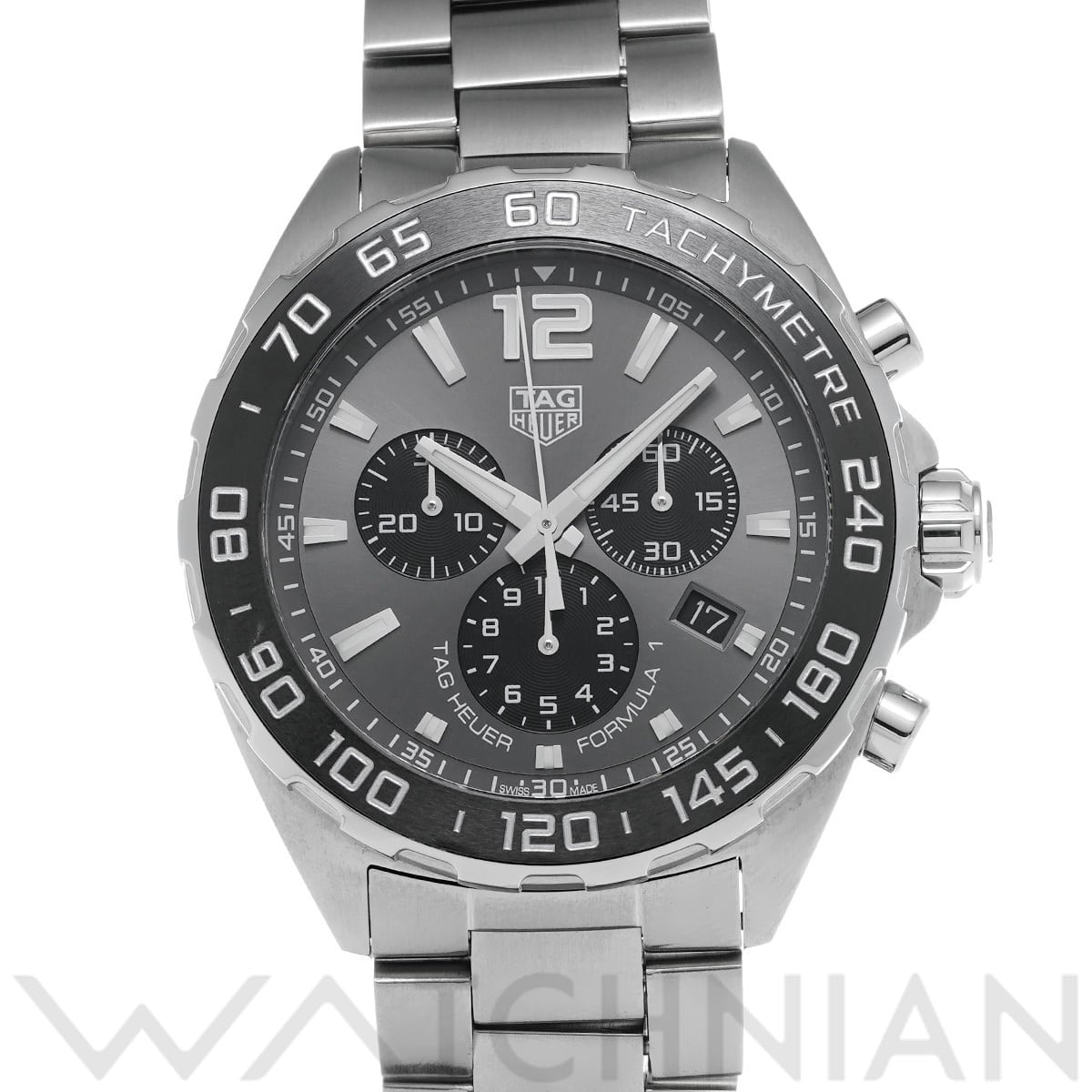 タグ ホイヤー フォーミュラ1 クォーツ クロノグラフ CAZ1011.BA0842 グレー/ブラック メンズ 時計 【中古】【wristwatch】