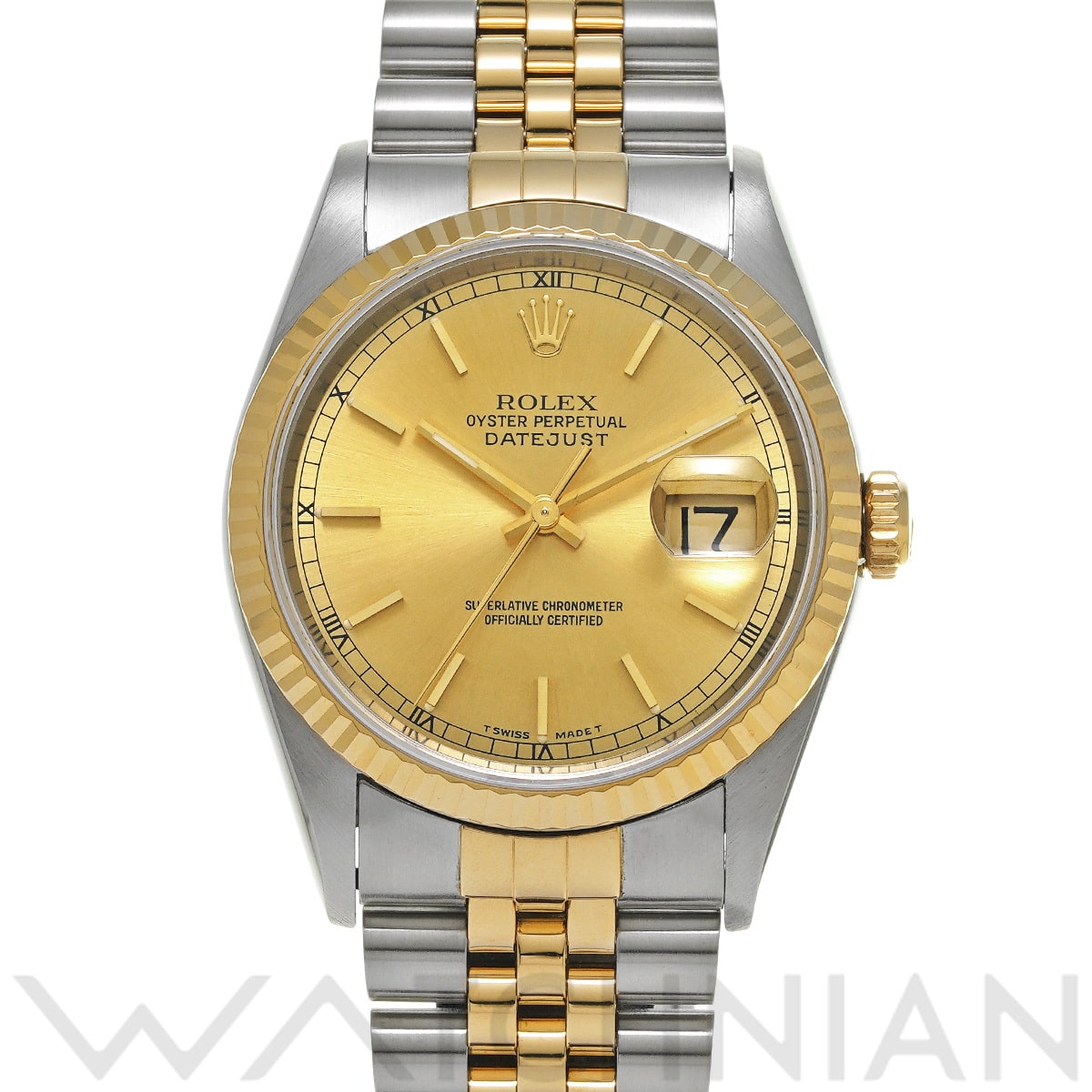 ロレックス デイトジャスト 16233 シャンパン メンズ 時計 【中古】【wristwatch】