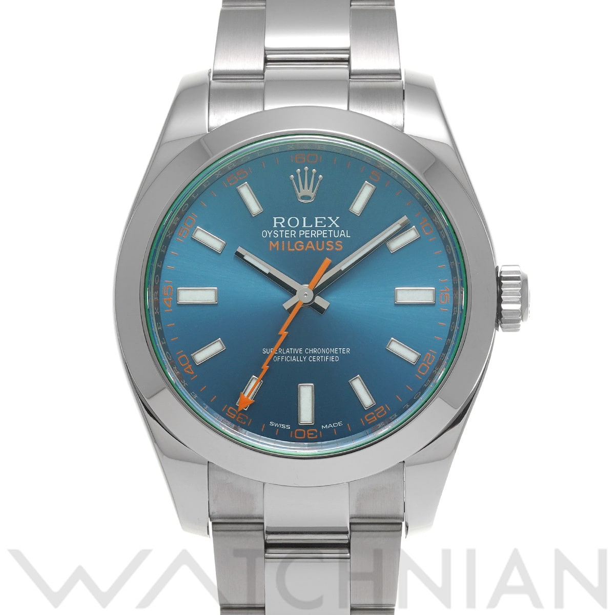 ロレックス ミルガウス 116400GV Zブルー メンズ 時計 【中古】【wristwatch】