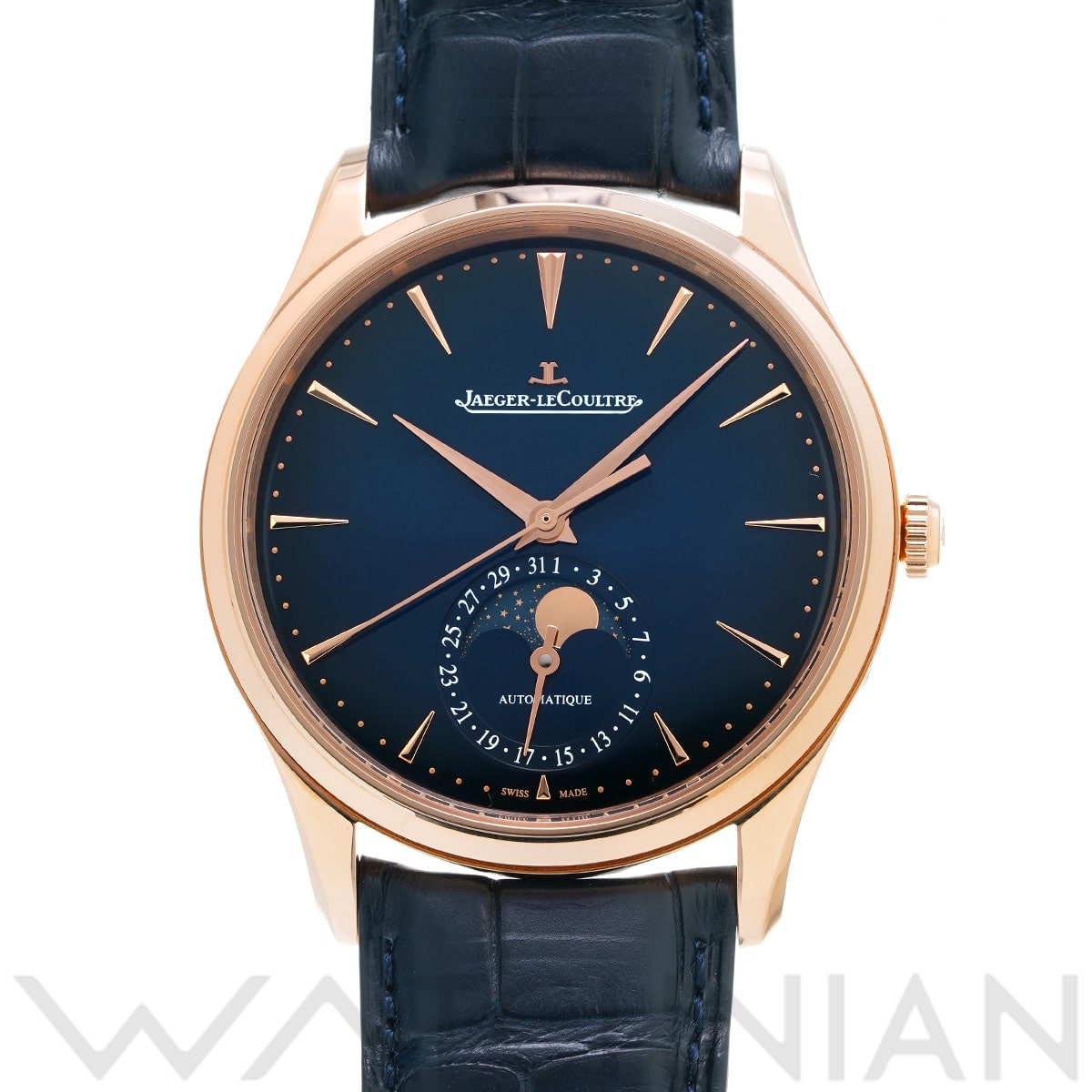 ジャガー ルクルト マスター ウルトラスリム ムーン Q1362580 ミッドナイトブルー メンズ 時計 【中古】【wristwatch】