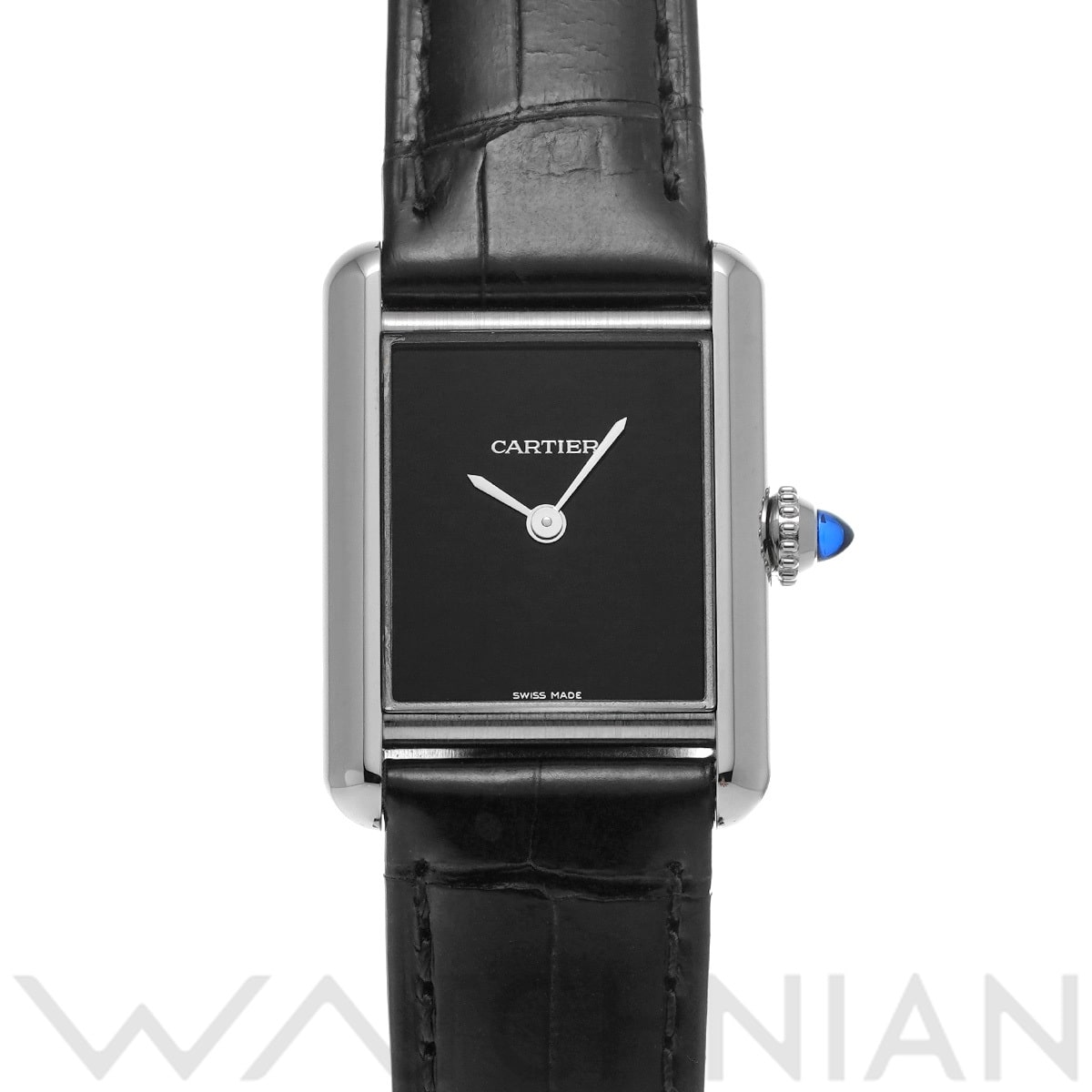 カルティエ タンク マスト ドゥ カルティエ ウォッチ SM WSTA0071 ブラックラッカー メンズ 時計 【中古】【wristwatch】