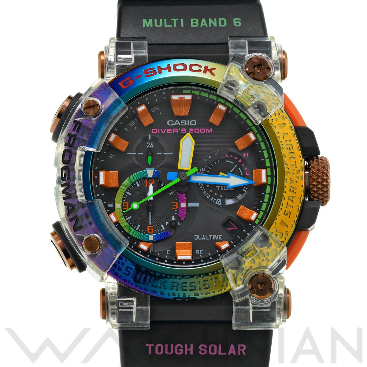 カシオ G-SHOCK フロッグマン  ボルネオ・レインボー・トード GWF-A1000BRT-1AJR ブラック メンズ 時計 【中古】【wristwatch】