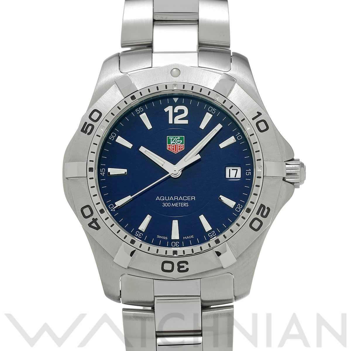 タグ ホイヤー アクアレーサー WAF1113.BA0801 ブルー メンズ 時計 【中古】【wristwatch】