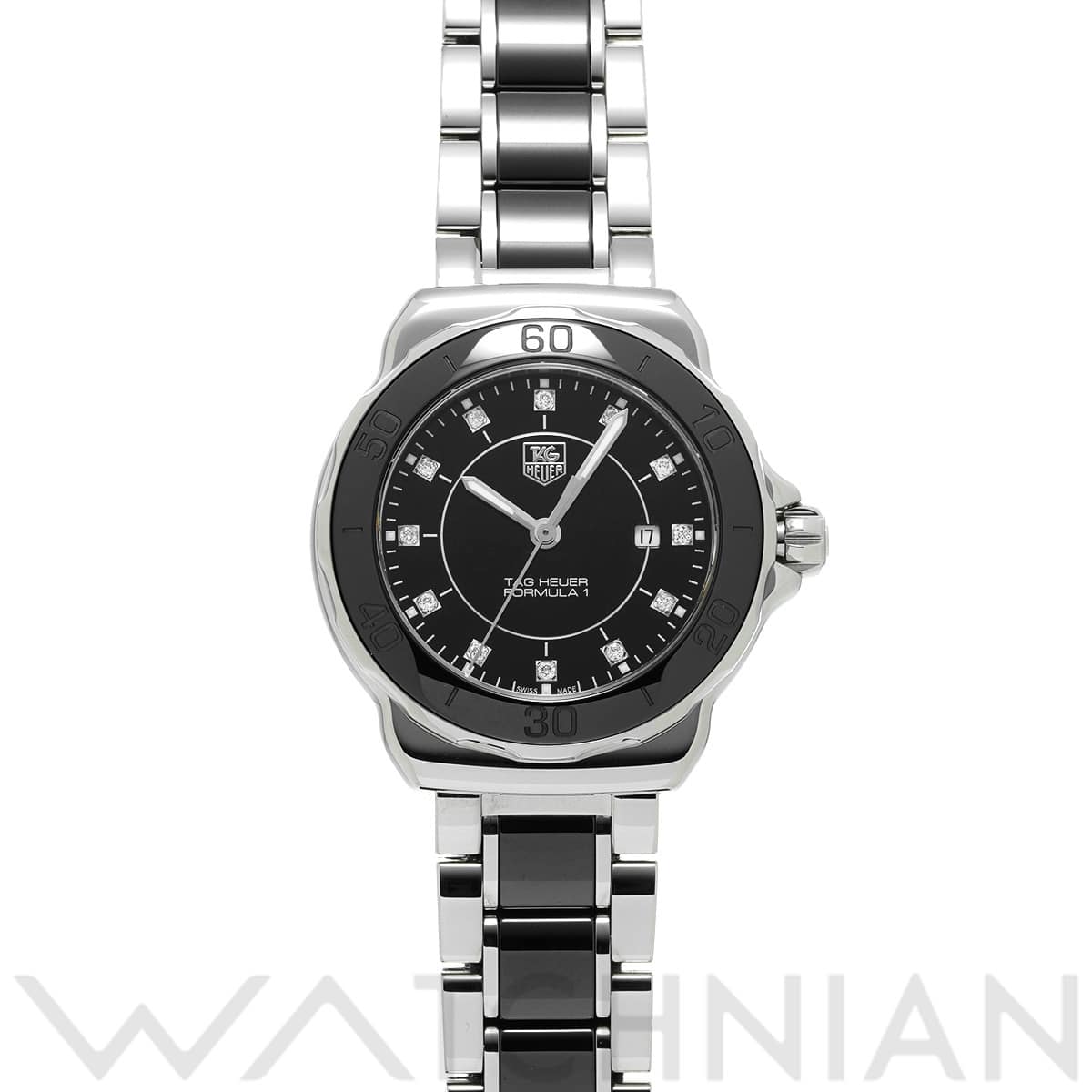 タグ ホイヤー フォーミュラ1 クォーツ WAH1314.BA0867 ブラック/ダイヤモンド レディース 時計 【中古】【wristwatch】