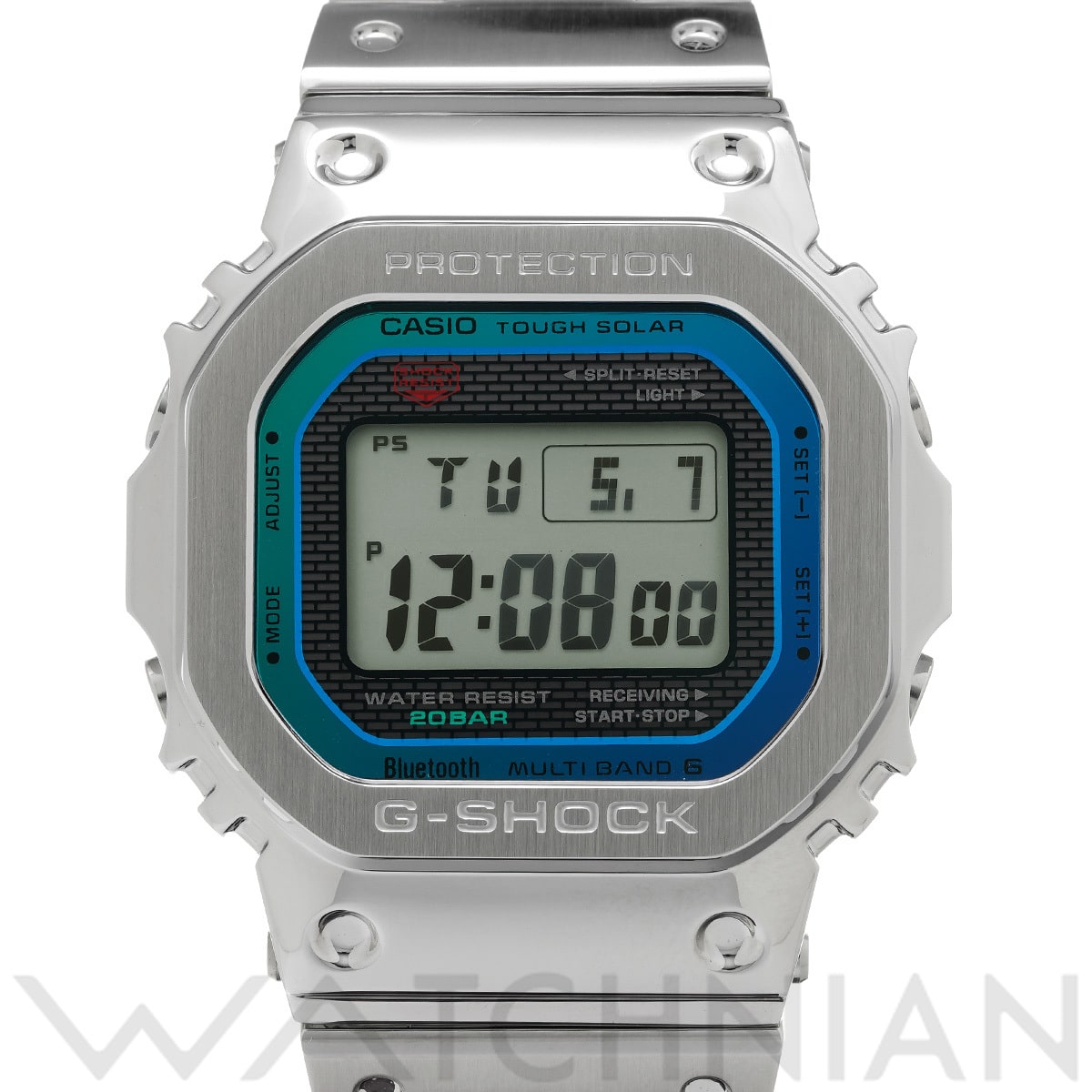カシオ G-SHOCK GMW-B5000シリーズ GMW-B5000PC-1JF ブラック/レインボー メンズ 時計 【中古】【wristwatch】