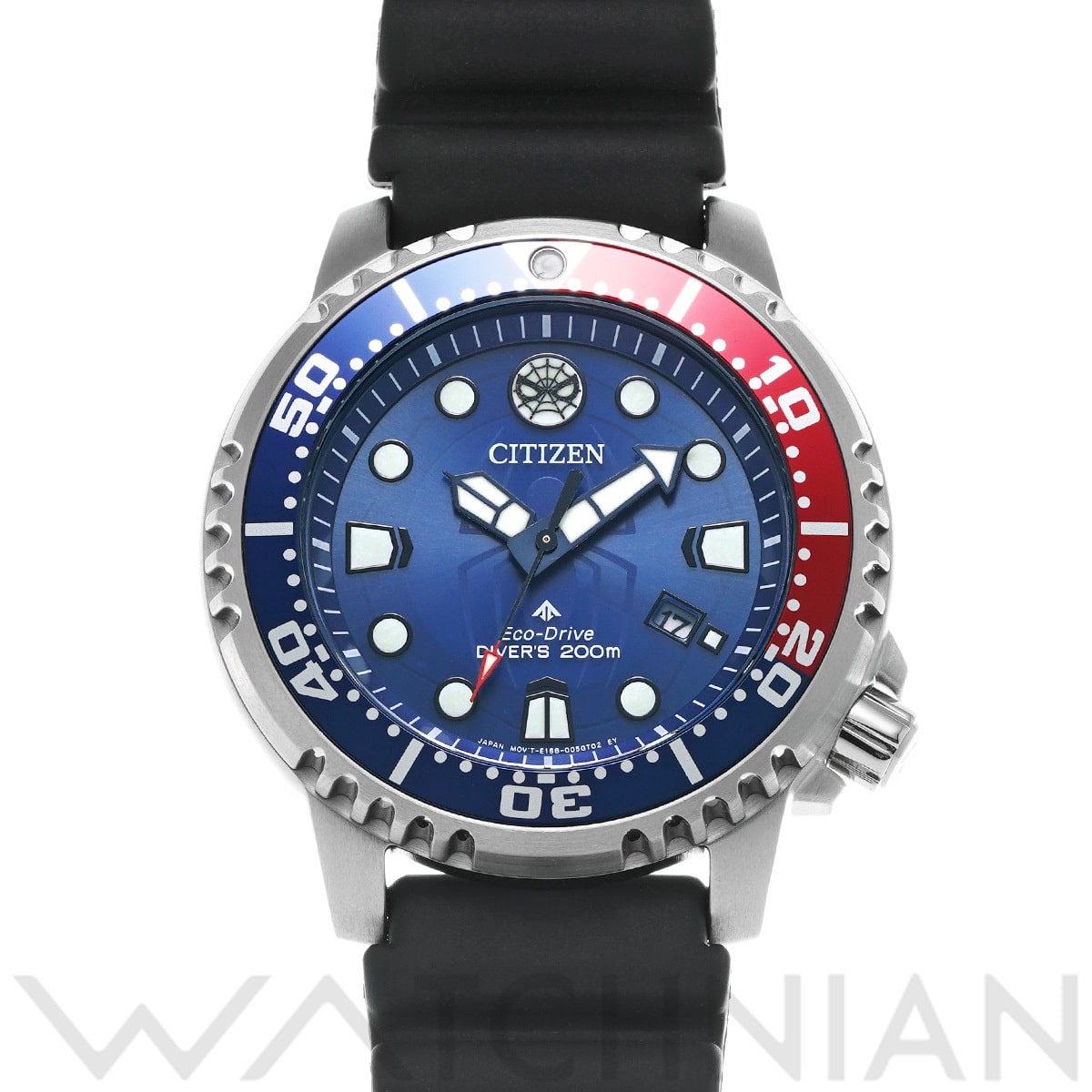 シチズン プロマスター MARINE-エコ・ドライブ スパイダーマン BN0250-07L ブルー メンズ 時計 【中古】【wristwatch】