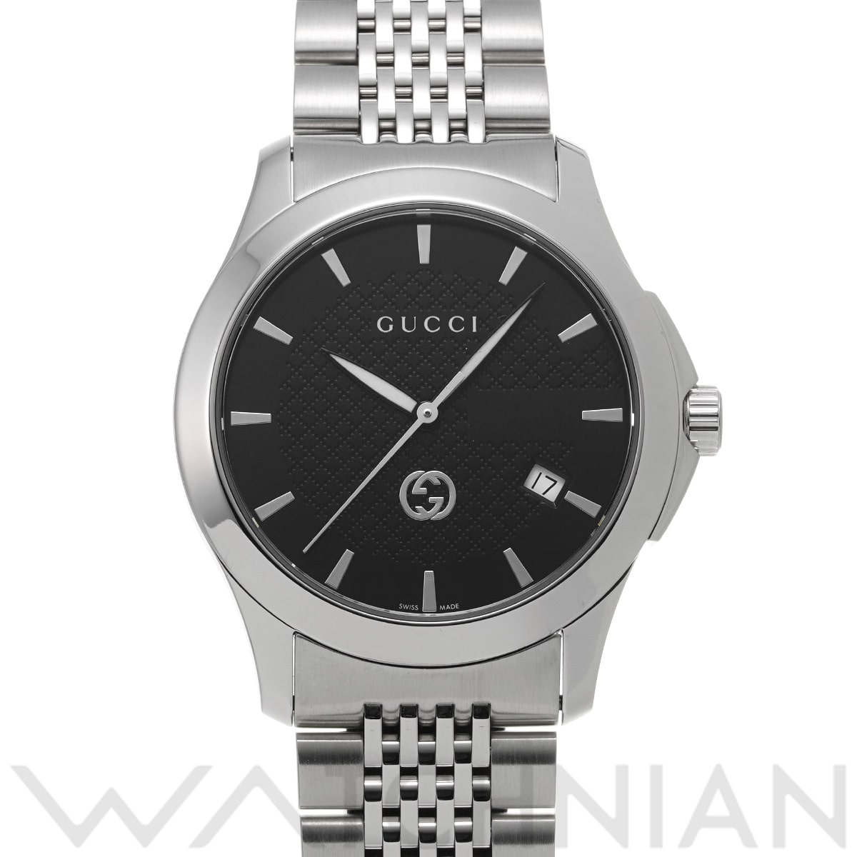 グッチ Gタイムレス 126.4 ブラック レディース 時計 【中古】【wristwatch】