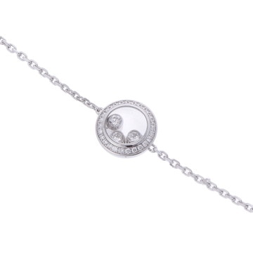 ショパール ハッピーダイヤモンド ブレスレット シルバー K18ホワイトゴールド WG レディース ジュエリー 【中古】【jewelry】