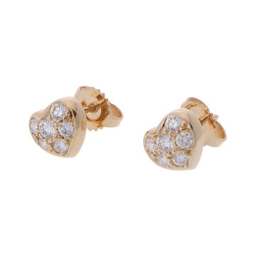 ティファニー パヴェハート ピアス ゴールド K18イエローゴールド YG レディース ジュエリー 【中古】【jewelry】