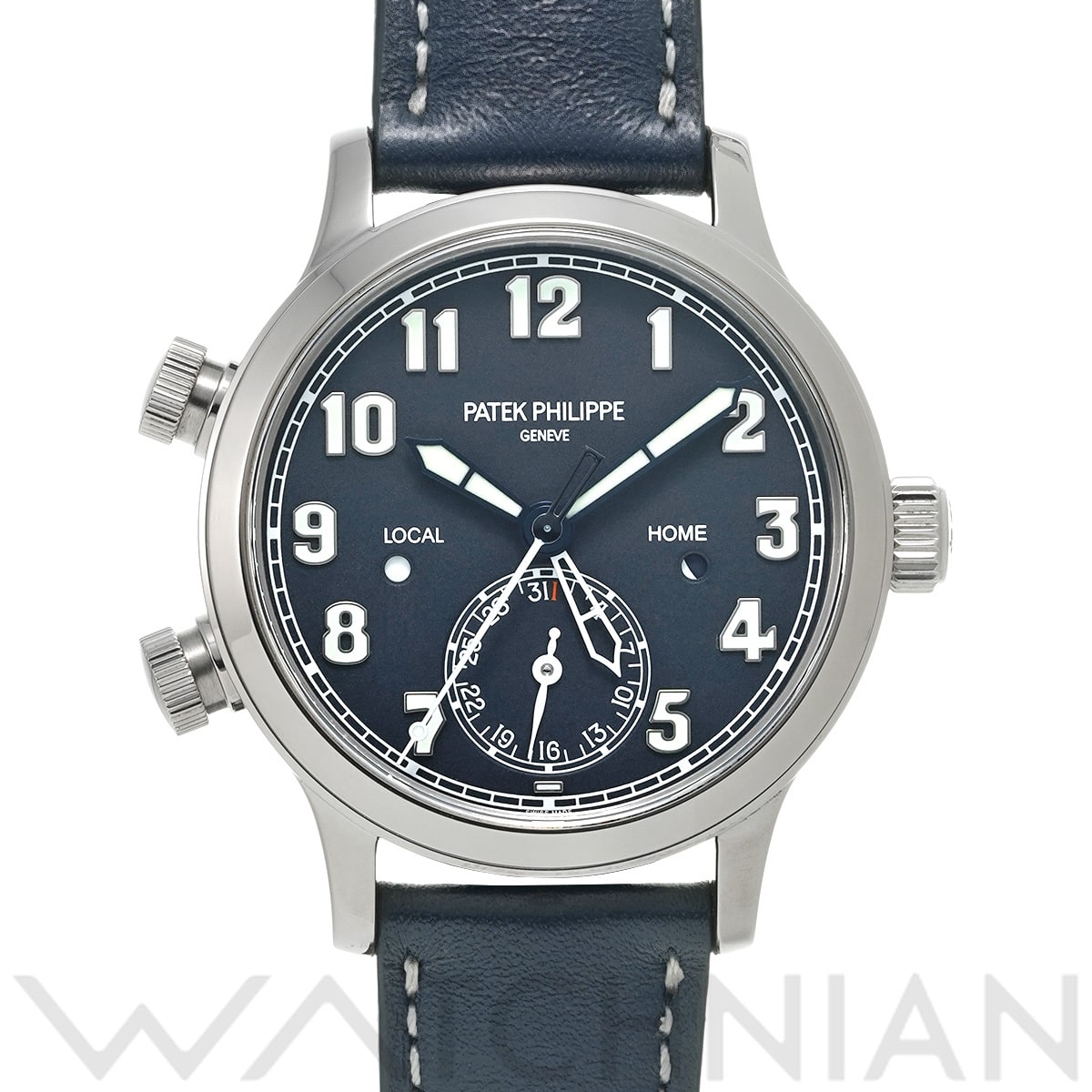 パテック フィリップ カラトラバ パイロット トラベルタイム 7234G-001 ブルー レディース 時計 【中古】【wristwatch】