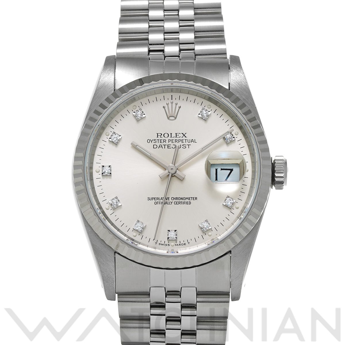 ロレックス デイトジャスト 16234G シルバー/ダイヤモンド メンズ 時計 【中古】【wristwatch】