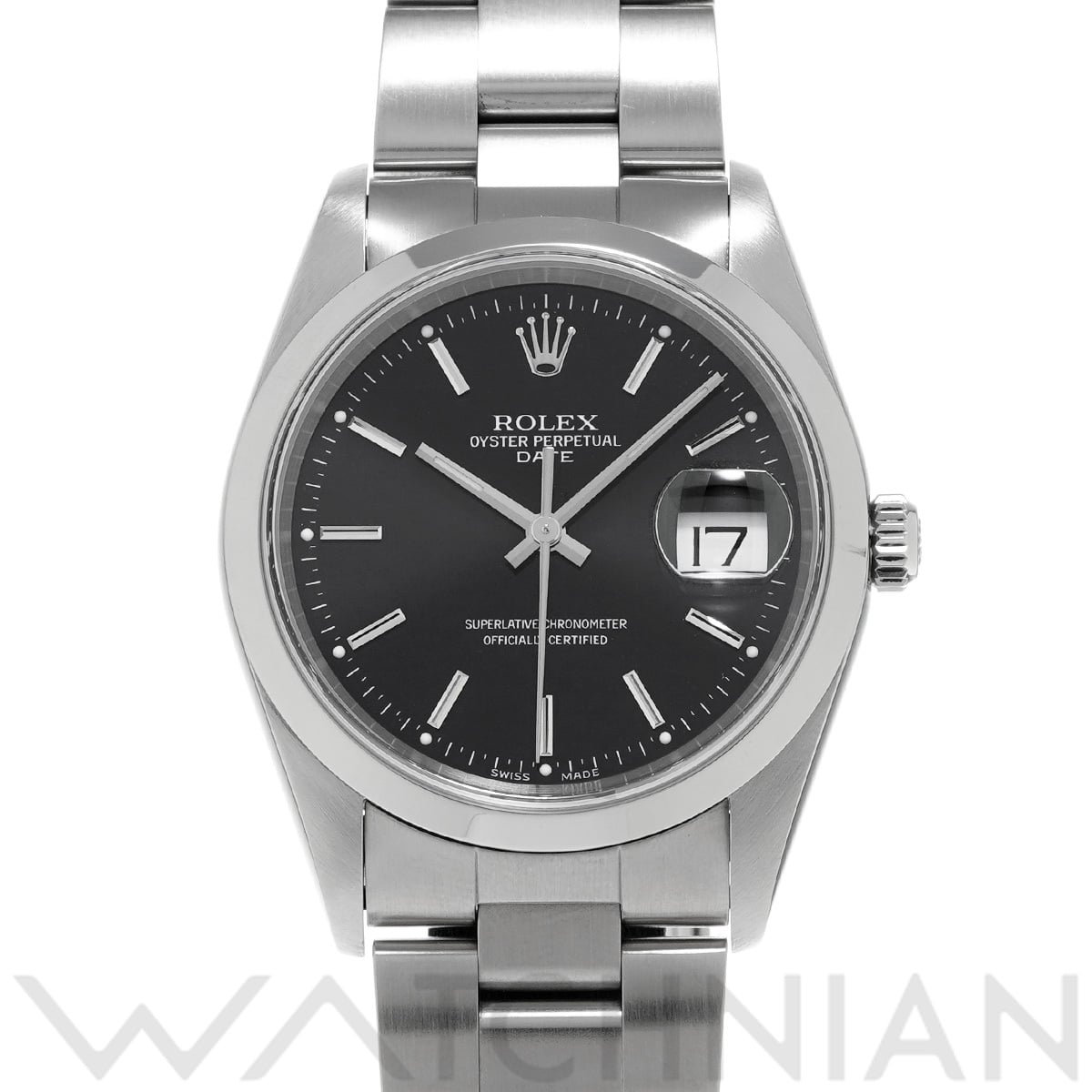 ロレックス オイスターパーペチュアル デイト 15200 ブラック メンズ 時計 【中古】【wristwatch】