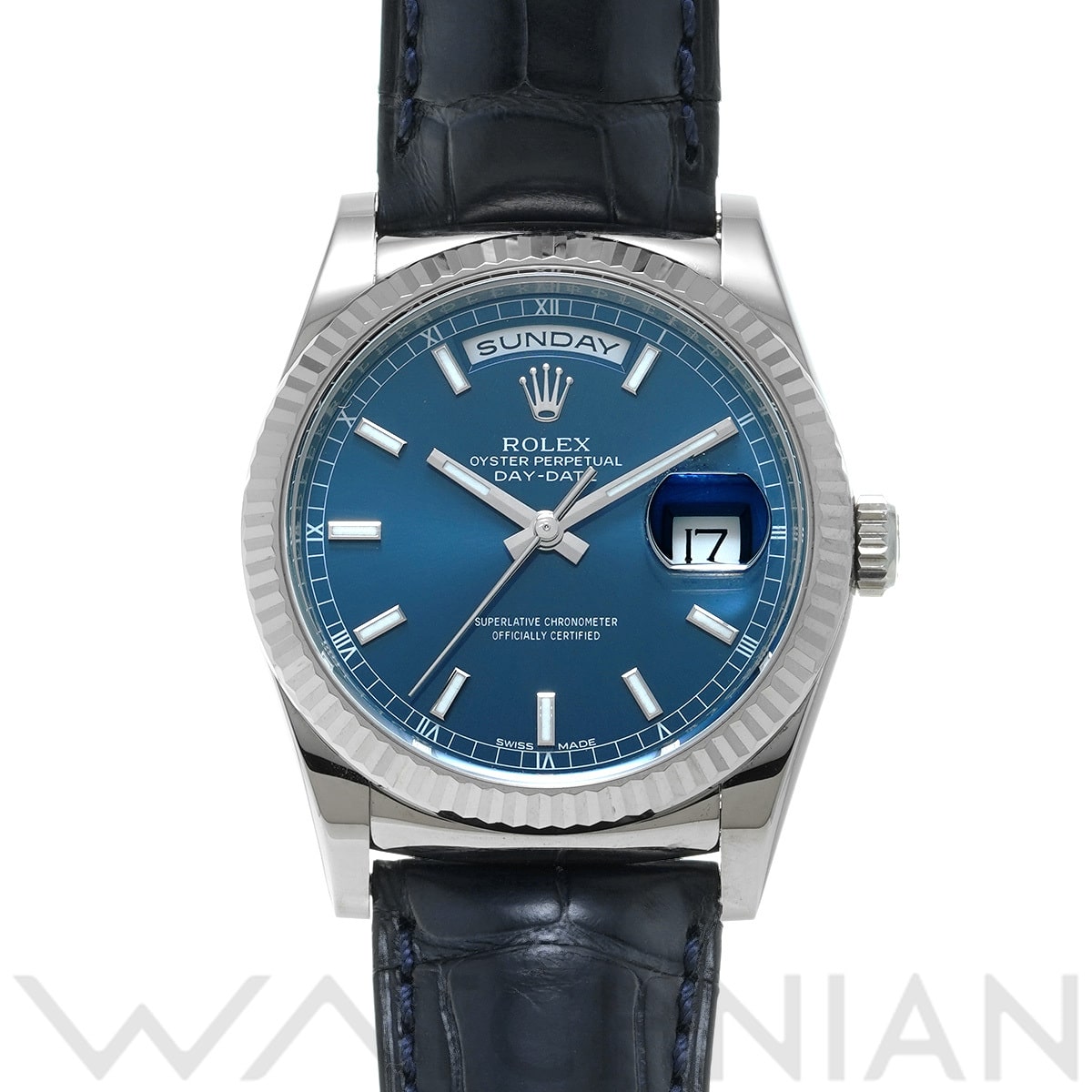 ロレックス デイデイト 36 118139 ブルー メンズ 時計 【中古】【wristwatch】