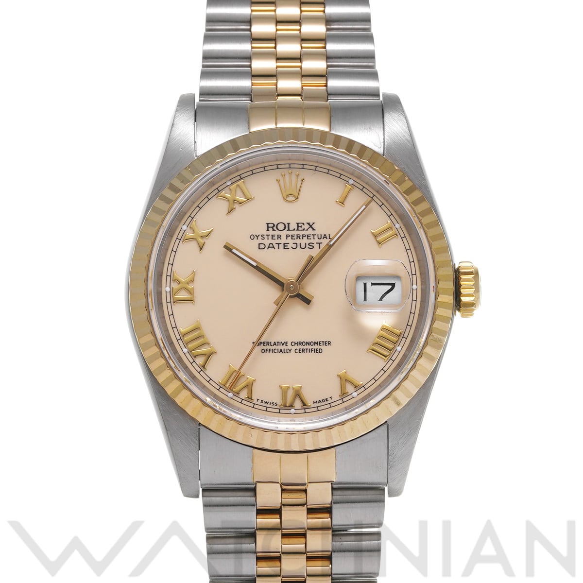 ロレックス デイトジャスト 16233 アイボリー メンズ 時計 【中古】【wristwatch】