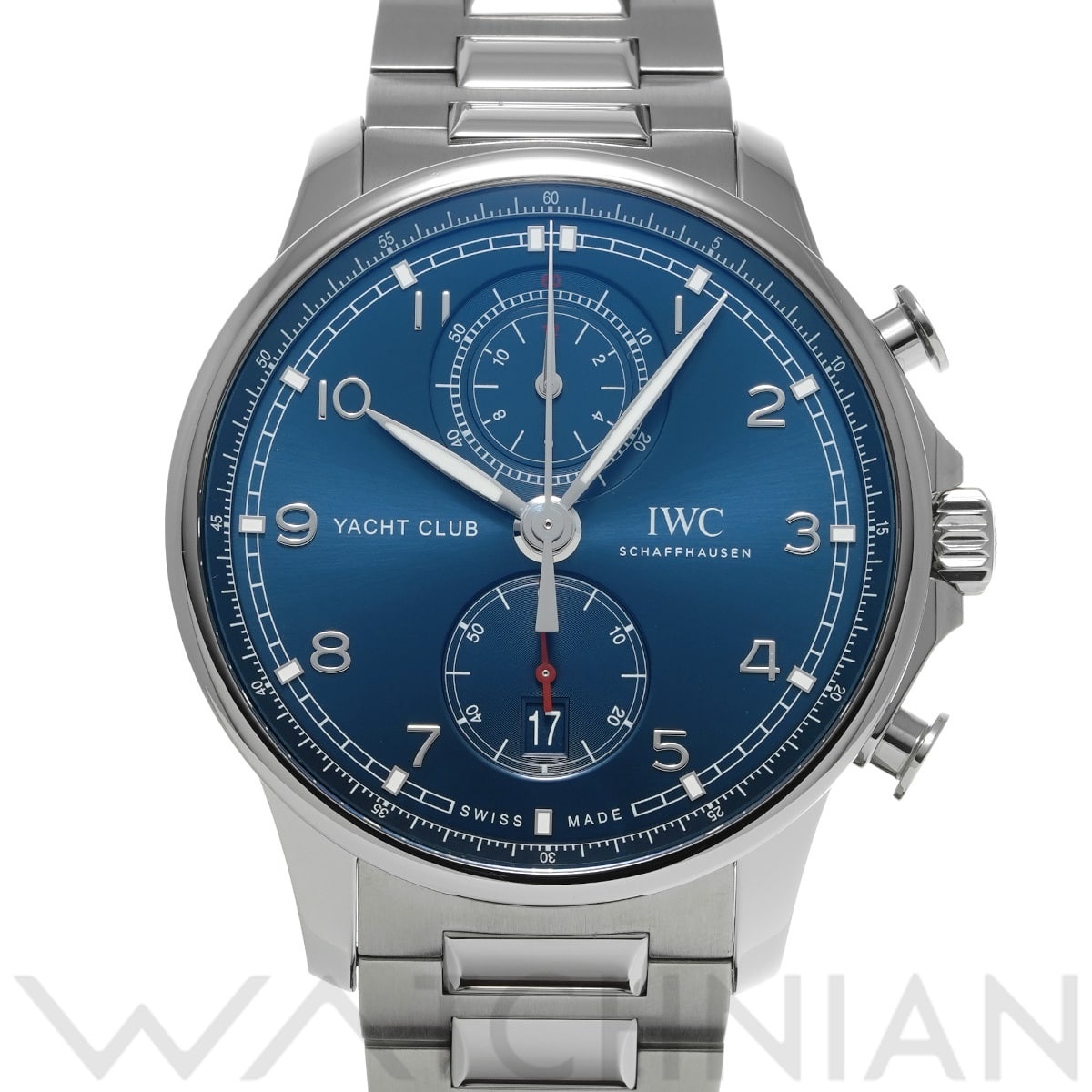 IWC ポルトギーゼ ヨットクラブ クロノグラフ IW390701 ブルー メンズ 時計 【中古】【wristwatch】