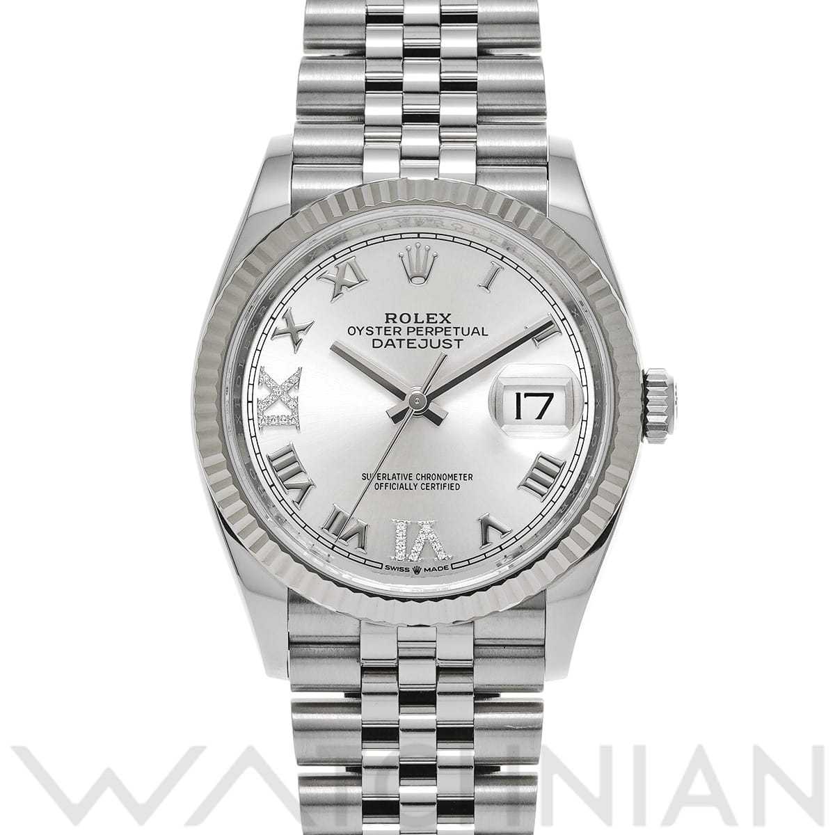 ロレックス デイトジャスト 36 126234 シルバー/ダイヤモンド メンズ 時計 【中古】【wristwatch】
