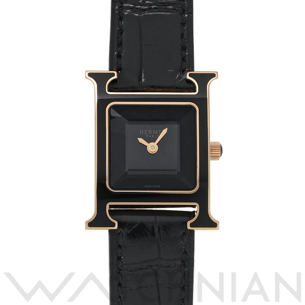 エルメス Hウォッチ PM HH1.270B ブラック レディース 時計 【中古】【wristwatch】