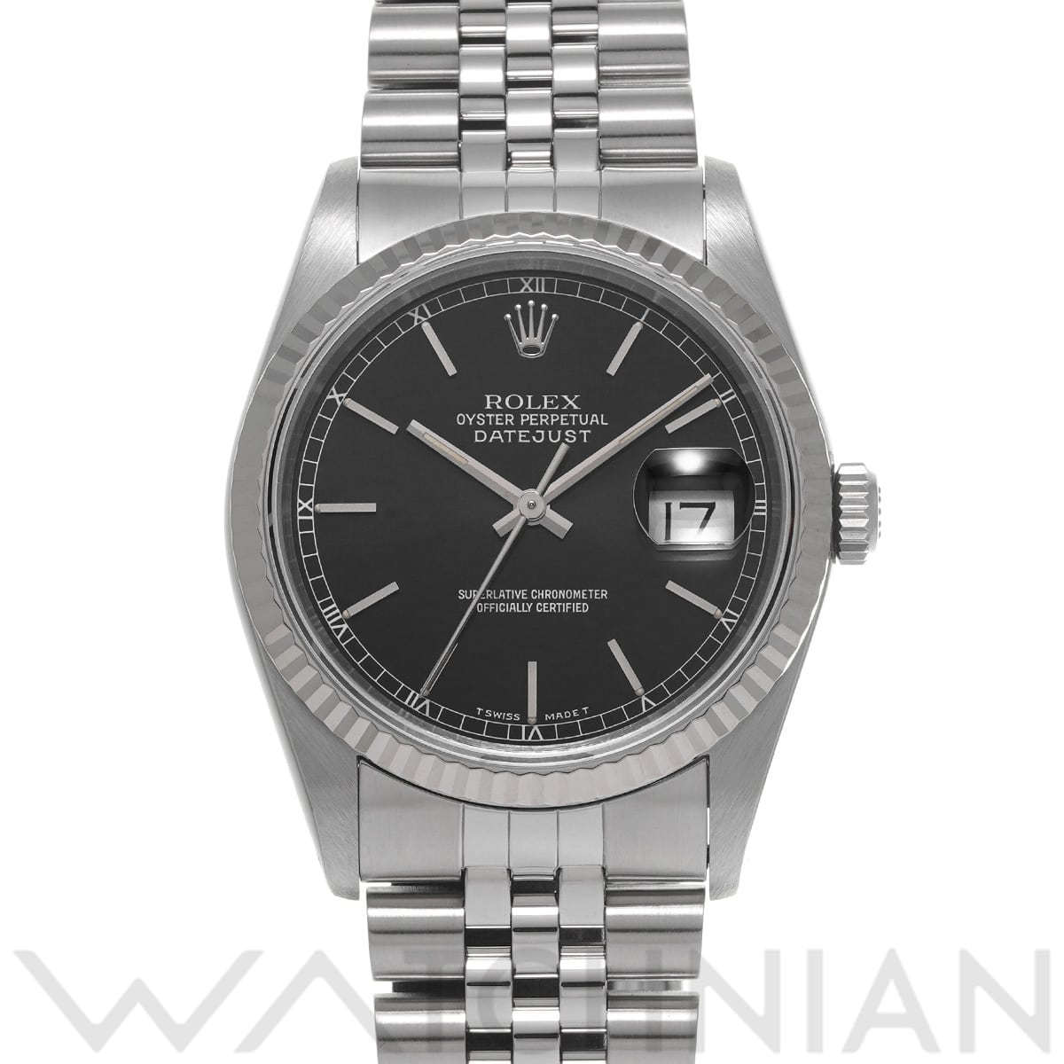 ロレックス デイトジャスト 16234 ブラック メンズ 時計 【中古】【wristwatch】