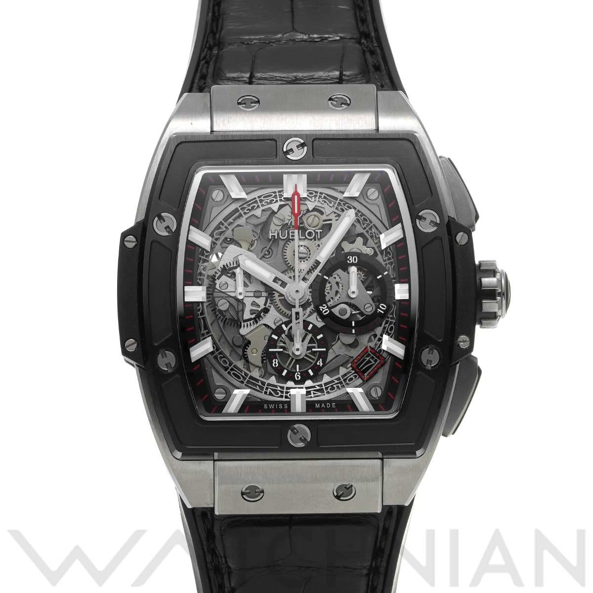 ウブロ スピリット オブ ビッグバン チタニウム セラミック 641.NM.0173.LR グレー メンズ 時計 【中古】【wristwatch】