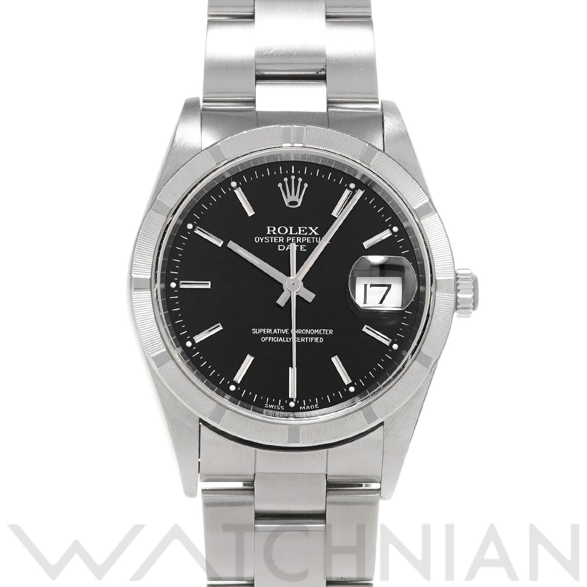 ロレックス オイスターパーペチュアル デイト 15210 ブラック メンズ 時計 【中古】【wristwatch】