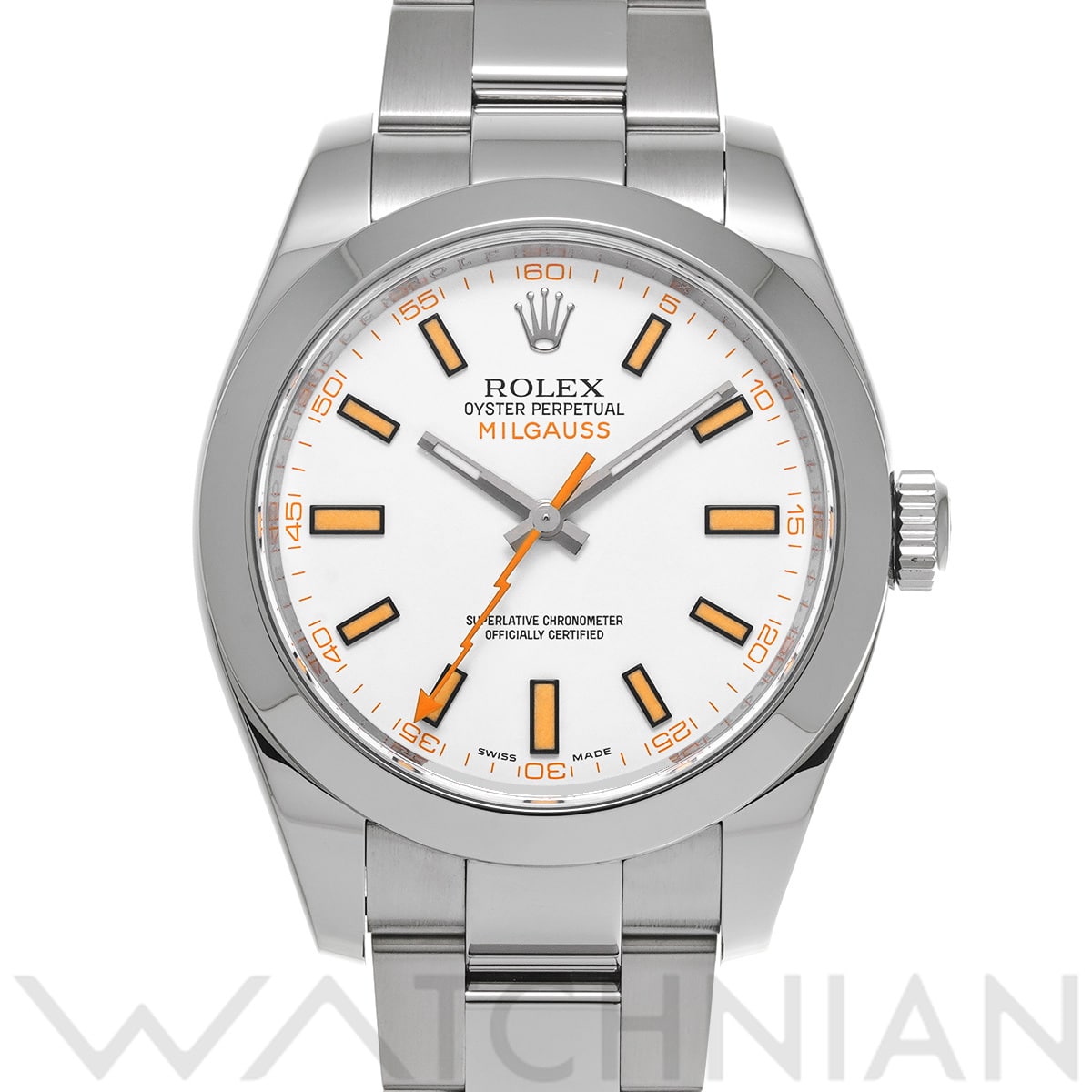 ロレックス ミルガウス 116400 ホワイト メンズ 時計 【中古】【wristwatch】