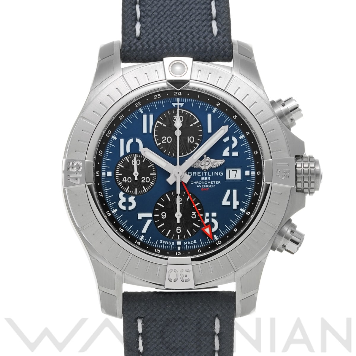 ブライトリング アベンジャー クロノグラフ GMT 45 A24315101C1X2 ブルー/ブラック メンズ 時計 【中古】【wristwatch】