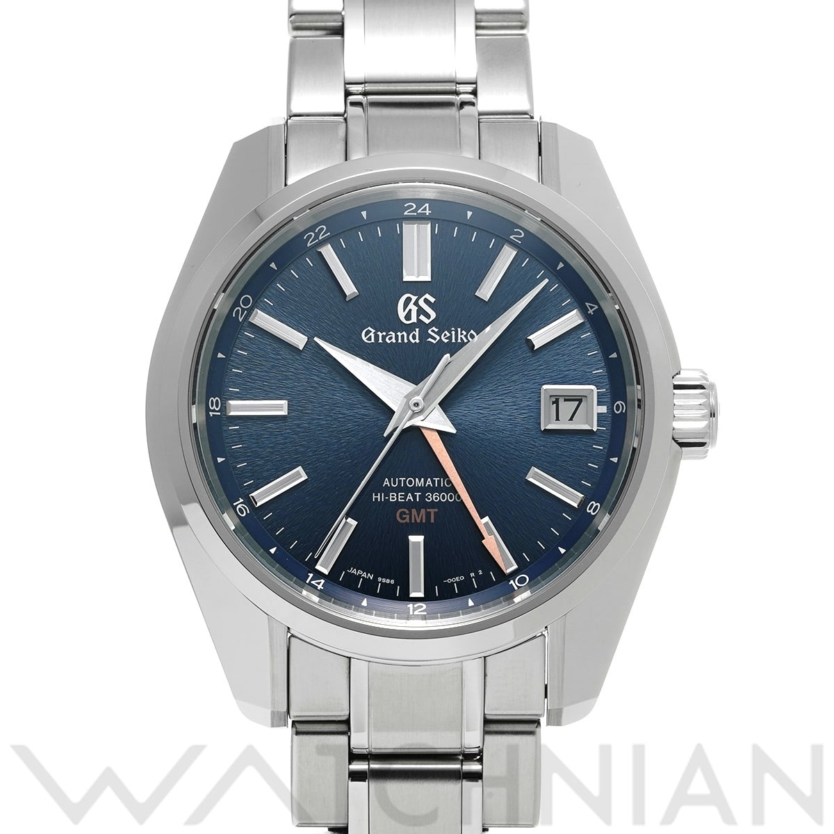 グランドセイコー ヘリテージコレクション メカニカル ハイビート36000 GMT SBGJ235 ブルー メンズ 時計 【中古】【wristwatch】