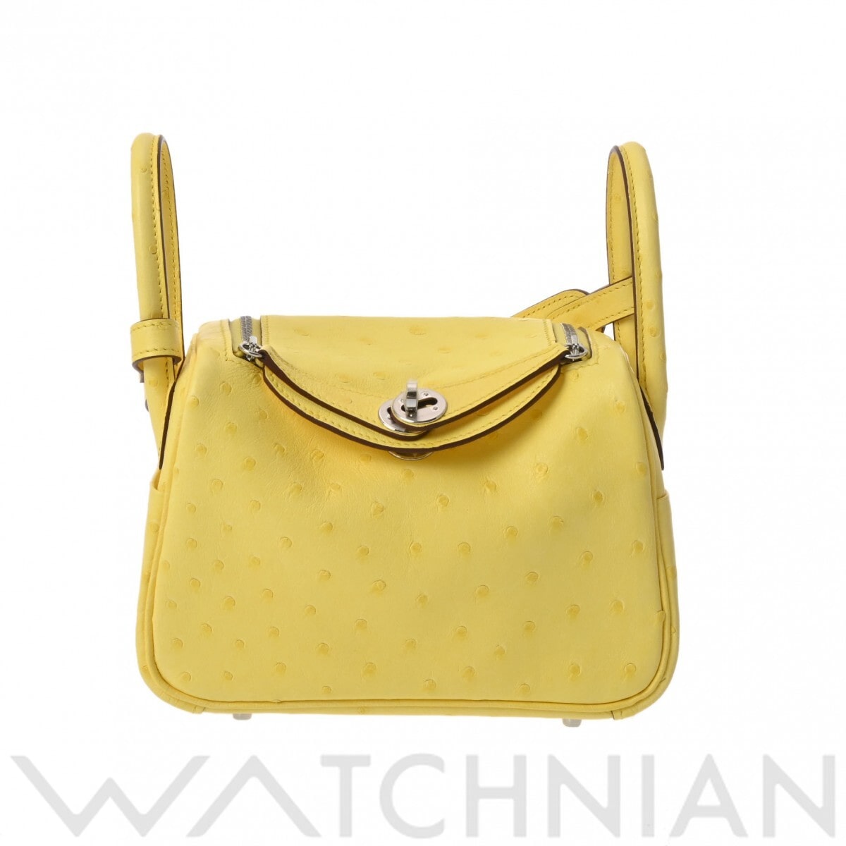 エルメス リンディ ミニ 2WAY ジョーヌシトロン オーストリッチ レディース バッグ 【未使用】【bag】