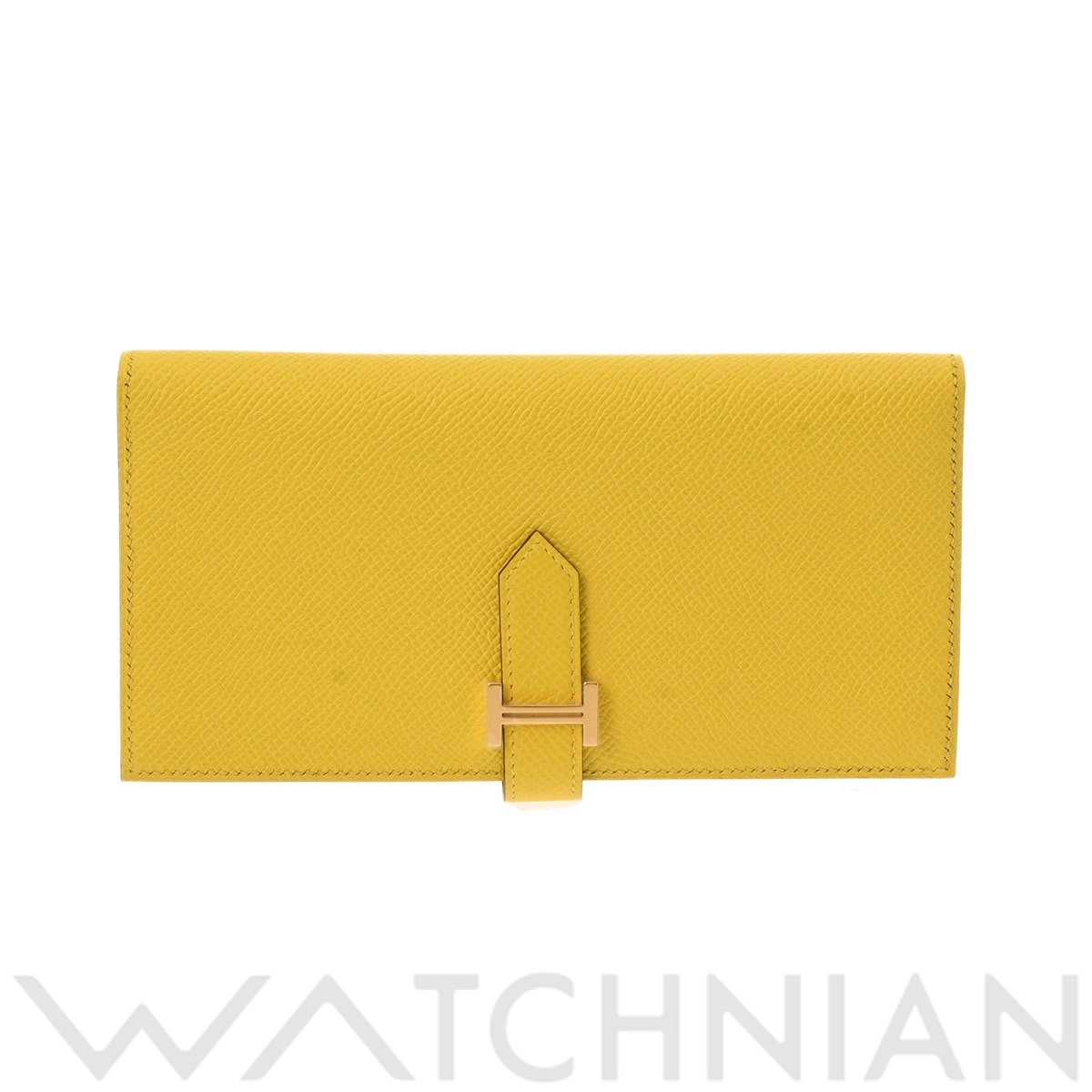 エルメス ベアン スフレ ジョーヌナブル ヴォーエプソン ユニセックス 財布 【未使用】【purse】
