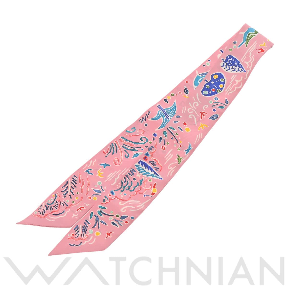 エルメス ツイリー ISORA DI PRIMAVERA ローズ/ブルー 063755S シルク100％ レディース 【新品】【other】