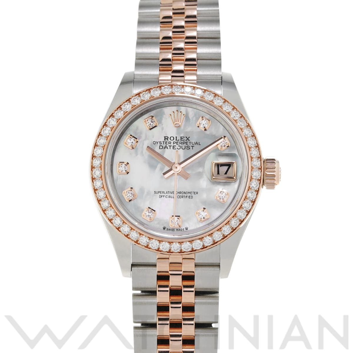 ロレックス レディ デイトジャスト 28 279381RBR ホワイトシェル/ダイヤモンド レディース 時計 【中古】【wristwatch】