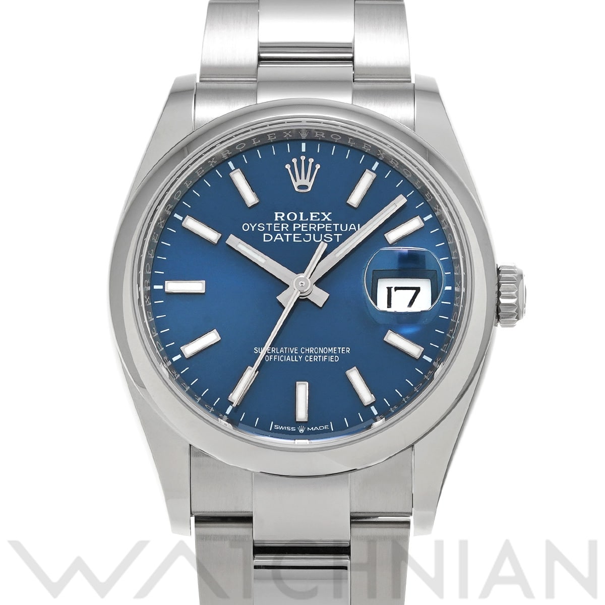 ロレックス デイトジャスト 36 126200 ブライトブルー メンズ 時計 【中古】【wristwatch】