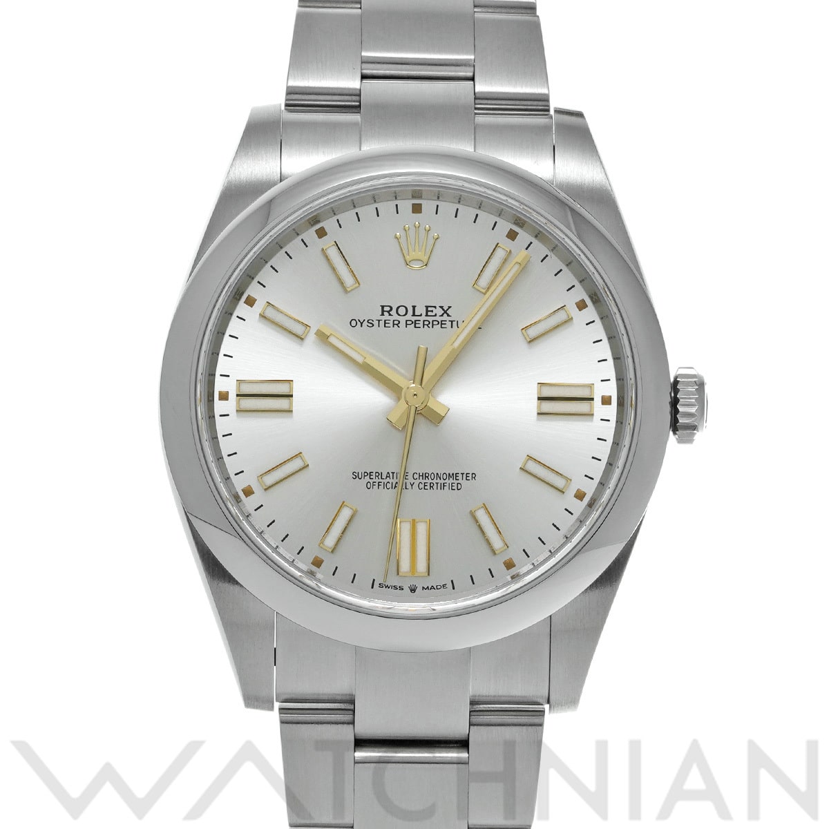 ロレックス オイスターパーペチュアル 41 124300 シルバー メンズ 時計 【中古】【wristwatch】