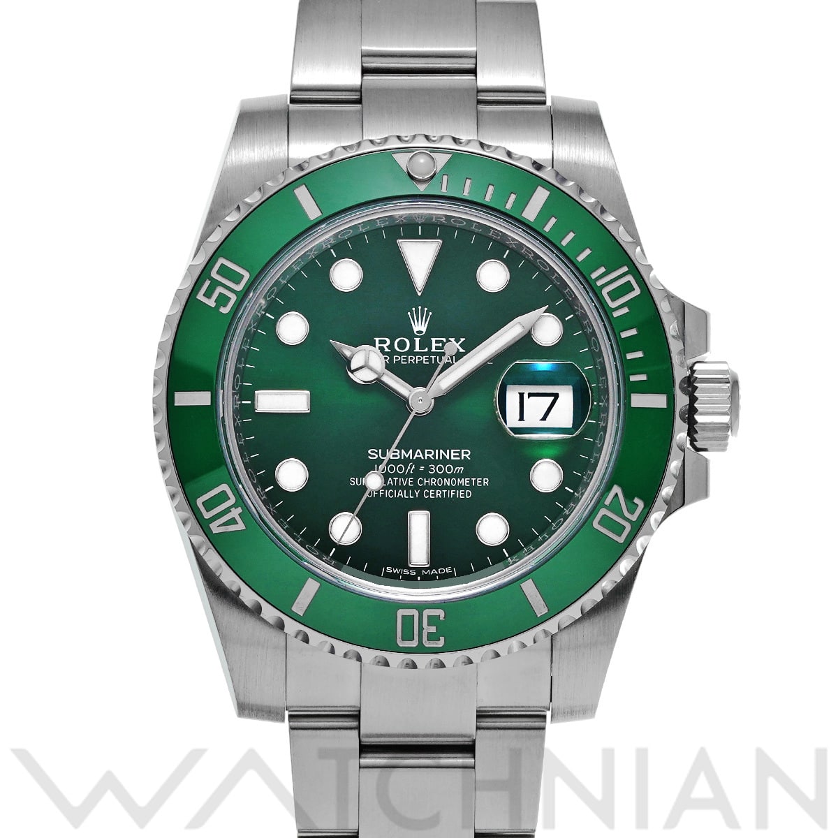 ロレックス サブマリーナ デイト 116610LV グリーン メンズ 時計 【中古】【wristwatch】