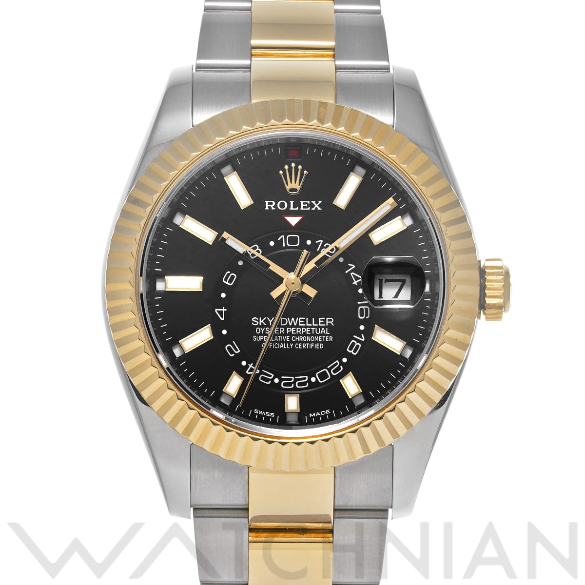ロレックス スカイドゥエラー 326933 ブライトブラック メンズ 時計 【中古】【wristwatch】