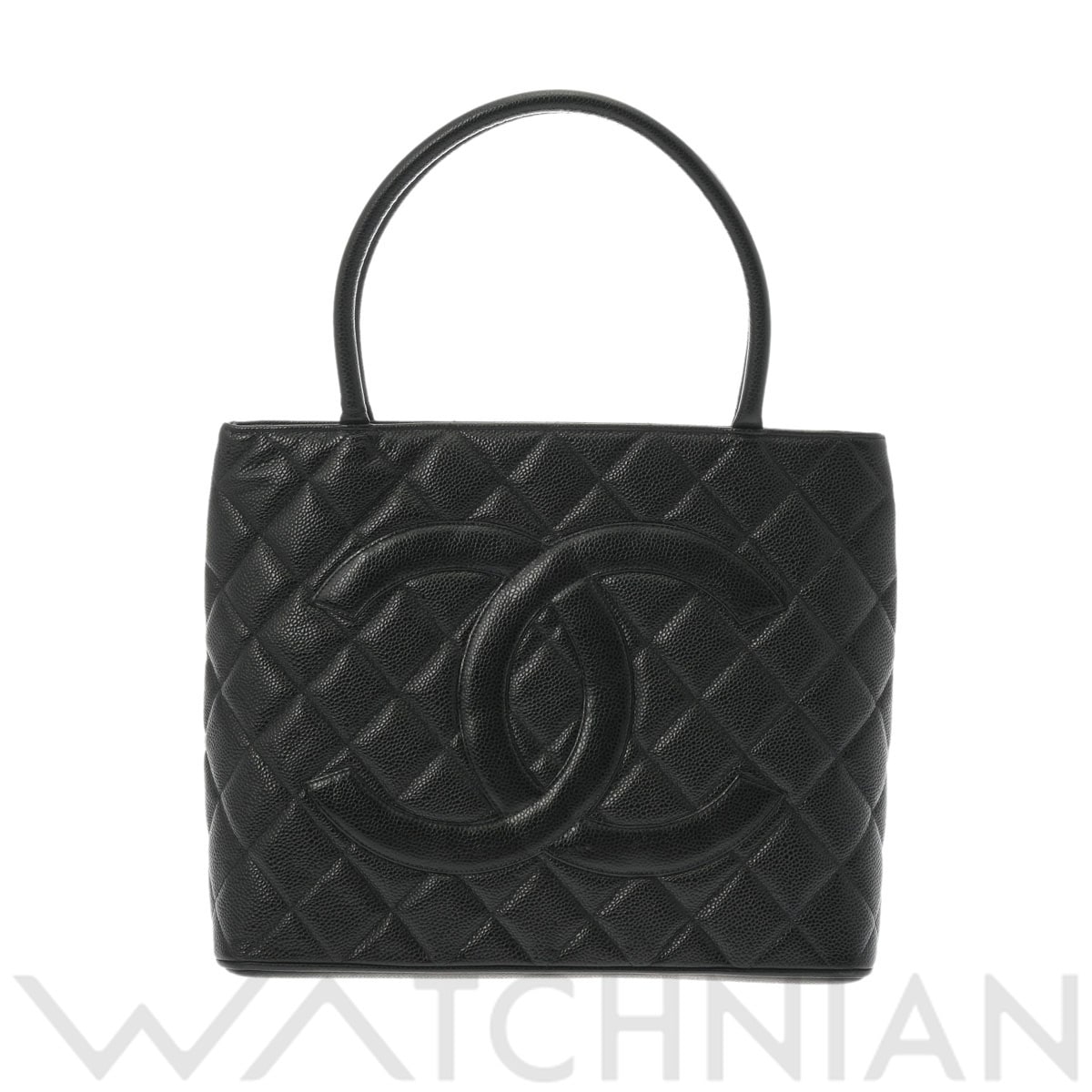 シャネル 復刻トート ブラック/ゴールド金具 A01804 キャビアスキン レディース バッグ 【中古】【bag】
